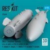 RESKIT RS72-0589 B43-1 nuclear bombs (2 pcs) (A-4, A-6A/E, A-7C/E, B-47B/E, B-58A, F-100D/F, F-104A/C, F-105D/F, F-111A/E/D/F, F-4C/D/E ) (3D Printed) (1/72)